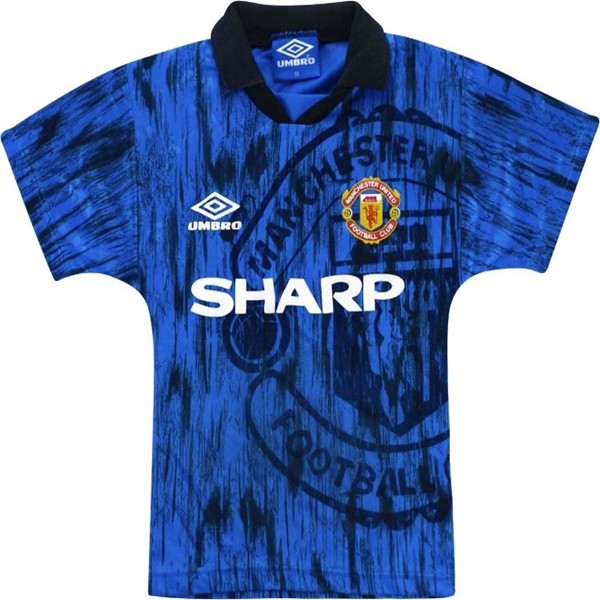 Camiseta Manchester United Segunda equipo Retro 1992-93 Azul Marino